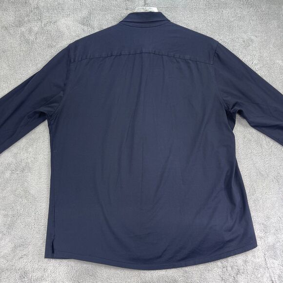 Eton Contemporary Fit Shirt Mens XL Blue Cotton Tailored Fit Casual Button Up - Picture 2 of 12